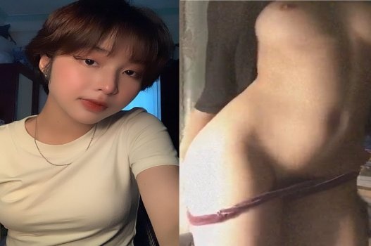 Tóc ngắn dễ thương ngậm cu chặt - không che