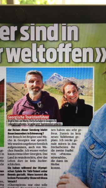 Brigitte Renz und Wacho Chvitschia führen Besucher aus Zentraleuropa durch Georgien und den Kaukasus